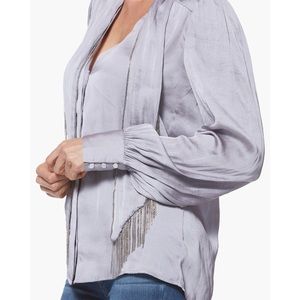 Paige Selene Chain Sash Satin Blouse